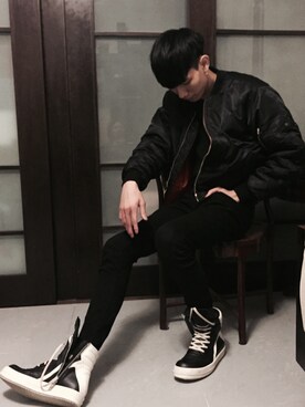 「streetsnap」｜「アイテム（その他アウター）」を使った、Iceさん（メンズ・185cm）の冬コーディネート