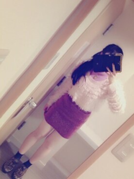 「merry jenny（メリージェニー）のアイテム（その他）」を使った、RINAさん（レディース・160cm）の冬コーディネート