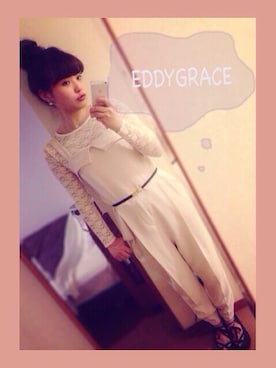「ROYAL PARTY（ロイヤルパーティー）のアイテム（つなぎ/オールインワン）」を使った、三橋栄香さん（レディース・155cm）の春コーディネート