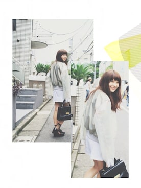 「goocy（グースィー）のアイテム（ジャケット/アウター）」を使った、三橋栄香さん（レディース・155cm）の夏コーディネート