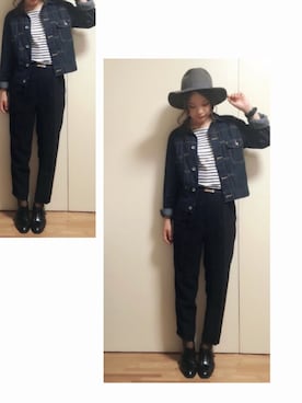 「ICE WATCH（アイスウォッチ）のアイテム」を使った、三橋栄香さん（レディース・155cm）の秋コーディネート