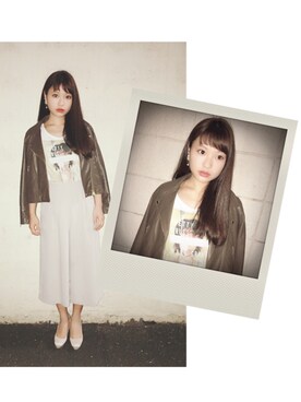 「And A（アンドエー）のアイテム」を使った、三橋栄香さん（レディース・155cm）の秋コーディネート