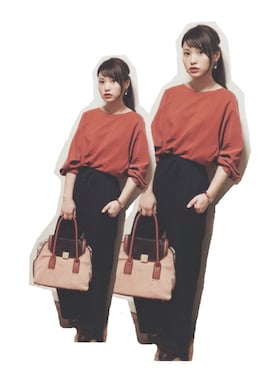 三橋栄香さん（レディース・155cm）の冬コーディネート