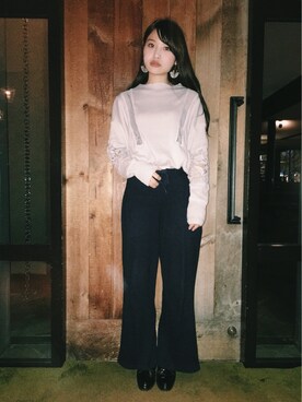 「G.V.G.V.（ジーヴィージーヴィー）のアイテム（アクセサリー）」を使った、三橋栄香さん（レディース・155cm）の春コーディネート