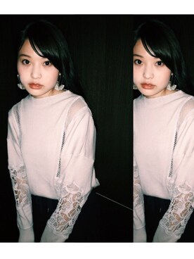 「G.V.G.V.（ジーヴィージーヴィー）のアイテム（アクセサリー）」を使った、三橋栄香さん（レディース・155cm）の春コーディネート