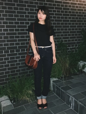 「No6（ナンバーシックス）のアイテム」を使った、三橋栄香さん（レディース・155cm）の夏コーディネート