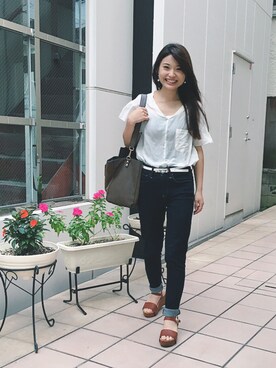 三橋栄香さん(レディース・155cm)の秋コーディネート