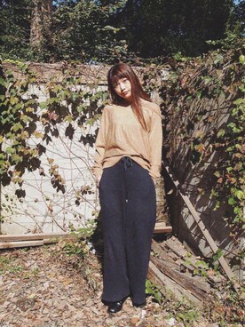 「RLIGHTs（ライツ）のアイテム」を使った、三橋栄香さん（レディース・155cm）の秋コーディネート