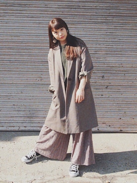「G.V.G.V.（ジーヴィージーヴィー）のアイテム（アクセサリー）」を使った、三橋栄香さん（レディース・155cm）の冬コーディネート