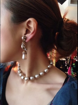「MIRIAM HASKELL（ミリアムハスケル）のアイテム（アクセサリー）」を使った、junkoさん（レディース・159cm）の冬コーディネート