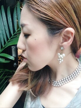 「MIRIAM HASKELL（ミリアムハスケル）のアイテム（アクセサリー）」を使った、junkoさん（レディース・159cm）の秋コーディネート