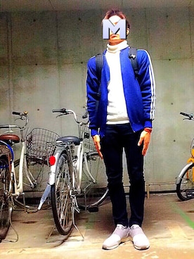 「blue」｜「アイテム（ブルゾン）」を使った、シャムさん（メンズ・170cm）の秋コーディネート