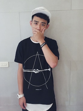 「METALIZE（メタライズ）のアイテム」を使った、Shao puさん（メンズ・175cm）の夏コーディネート