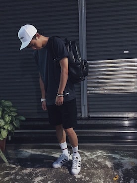 「Filter017（フィルターゼロイチナナ）のアイテム（帽子）」を使った、Shao puさん（メンズ・175cm）の秋コーディネート