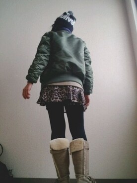 「Deviluse（Deviluse）のアイテム（ニットキャップ/ビーニー）」を使った、Da-ruma さん（レディース・160cm）の冬コーディネート