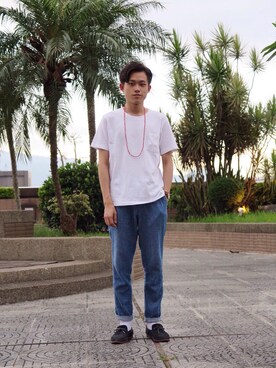 「white socks」｜歐古力さん（メンズ・174cm）の夏コーディネート