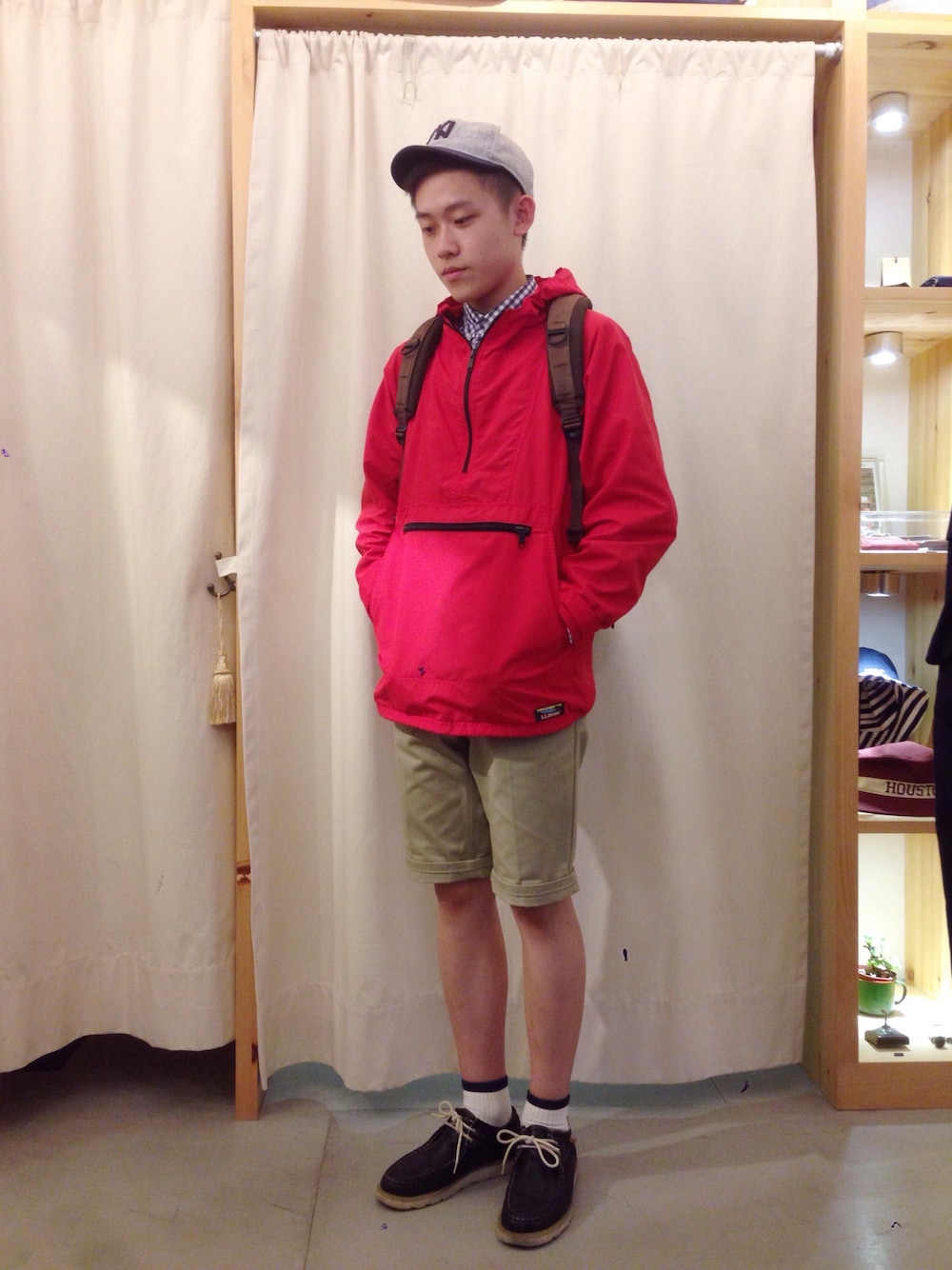 「LL.Bean、TIMEX、MUJI、EBBETS FIELD FLANNELS、outdoor」｜「EBBETS FIELD FLANNELSのアイテム（キャップ、グレー系）」を使った、歐古力さん（メンズ・174cm）の秋コーディネートの1枚目の写真
