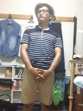 「BACK NUMBER（バックナンバー）のアイテム（チノパンツ）」を使った、KAずさん（メンズ・160cm）の夏コーディネート