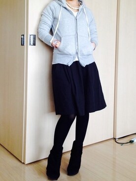 「アイテム（アナログ腕時計、ピンク系）」を使った、shih¨̮♡🇺🇸さん（レディース・150cm）の冬コーディネート