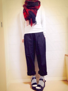 「タータンチェック」｜shih¨̮♡🇺🇸さん（レディース・151cm）の冬コーディネート