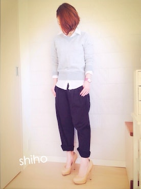 「スウェット×シャツ」｜shih¨̮♡🇺🇸さん（レディース・151cm）の冬コーディネート