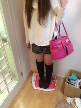 「CECIL McBEE（セシルマクビー）のアイテム（アナログ腕時計）」を使った、れぃにゃん♡さん（レディース・162cm）の冬コーディネート