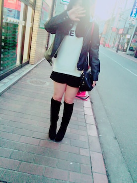 「CECIL McBEE（セシルマクビー）のアイテム（アナログ腕時計）」を使った、れぃにゃん♡さん（レディース・162cm）の冬コーディネート