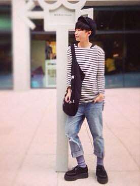 Cheap Monday チープマンデイ のハンドバッグを使ったメンズ人気ファッションコーディネート Wear