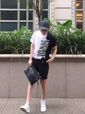 「OPENING CEREMONY（オープニングセレモニー）のアイテム（Tシャツ/カットソー）」を使った、LUさん（メンズ・163cm）の春コーディネート