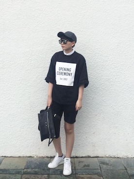 「OPENING CEREMONY（オープニングセレモニー）のアイテム（Tシャツ/カットソー）」を使った、LUさん（メンズ・163cm）の春コーディネート