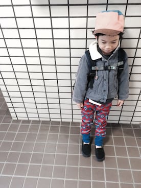 「OLD NAVY（オールドネイビー）のアイテム（ブルゾン）」を使った、rittyさん（キッズ・110cm）の秋コーディネート