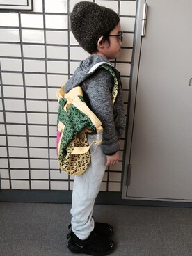 「Marc by Marc Jacobs（マークバイマークジェイコブス）のアイテム（バッグ）」を使った、rittyさん（キッズ・110cm）の冬コーディネート
