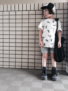 「FLYING TIGERS（フライングタイガー）のアイテム（キャップ）」を使った、rittyさん（キッズ・110cm）の春コーディネート