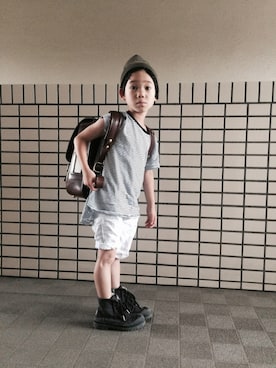 「Cienta（シエンタ）のアイテム（ブーツ）」を使った、rittyさん（キッズ・110cm）の夏コーディネート