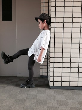「Cienta（シエンタ）のアイテム（ブーツ）」を使った、rittyさん（キッズ・110cm）の夏コーディネート