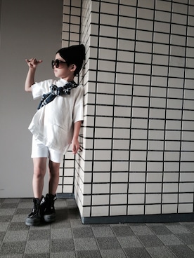 「Cienta（シエンタ）のアイテム（ブーツ）」を使った、rittyさん（キッズ・110cm）の夏コーディネート
