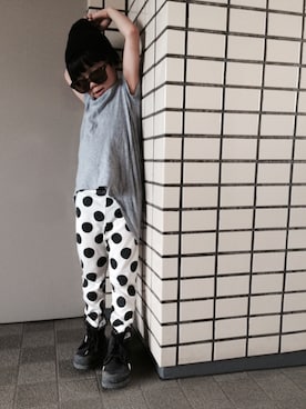 「Cienta（シエンタ）のアイテム（ブーツ）」を使った、rittyさん（キッズ・110cm）の夏コーディネート