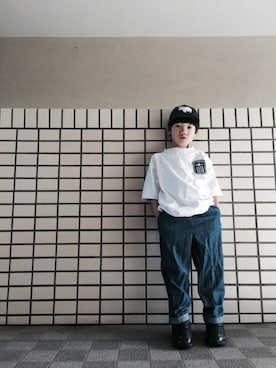 「SM2（エスエムツー）のアイテム（帽子）」を使った、rittyさん（キッズ・110cm）の秋コーディネート