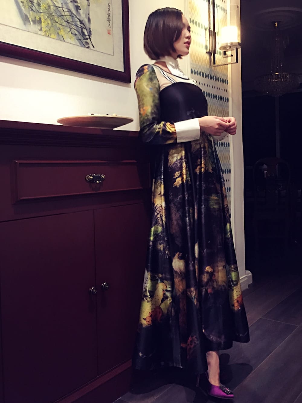 「initialのアイテム（ドレス、その他）」を使った、david boyweedさん（レディース・166cm）の冬コーディネートの1枚目の写真