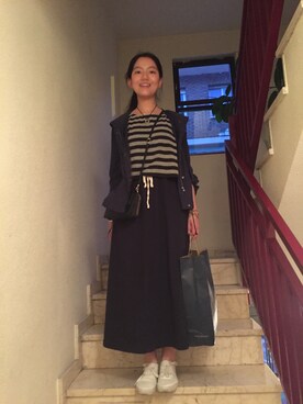 「H&M（エイチ・アンド・エム）のアイテム（ブルゾン）」を使った、◍三爪◍さん（レディース・168cm）の春コーディネート