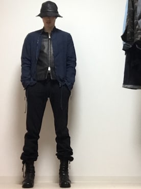 「KRIS VAN ASSCHE（クリスヴァンアッシュ）のアイテム（パンツ）」を使った、あおきさん（メンズ・180cm）の秋コーディネート
