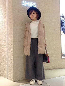 「ダウンコート」｜寺本さん（レディース・151cm）の秋コーディネート