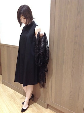 「ships little black（シップスリトルブラック）のアイテム」を使った、寺本さん（レディース・151cm）の冬コーディネート