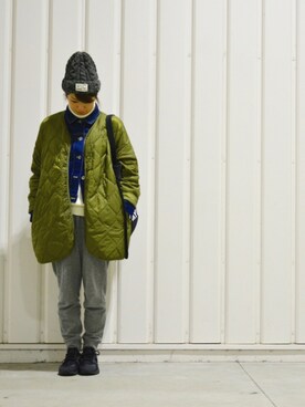 「ハラチ」｜「アイテム（ブルゾン）」を使った、mari.さん（レディース・156cm）の冬コーディネート