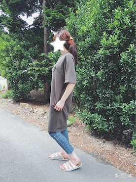 「カットオフ」｜「アイテム（ワンピース/ドレス）」を使った、Anna☪︎⋆｡˚✩さん（レディース・156cm）の夏コーディネート