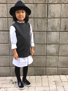 「McGREGOR CLASSIC（マックレガークラシック）のアイテム（ワンピース/ドレス）」を使った、khsさん（キッズ・110cm）の秋コーディネート