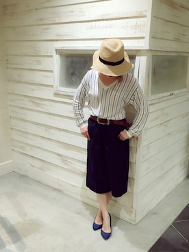 「ZARA（ザラ）のアイテム（パンプス）」を使った、MINX河野 沙耶佳さん（レディース・154cm）の春コーディネート