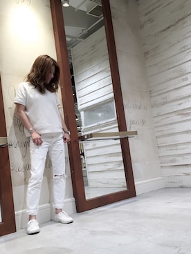 「アイテム（アナログ腕時計）」を使った、MINX河野 沙耶佳さん（レディース・154cm）の春コーディネート