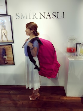 「アイテム（ヘアゴム）」を使った、MINX河野 沙耶佳さん（レディース・154cm）の夏コーディネート