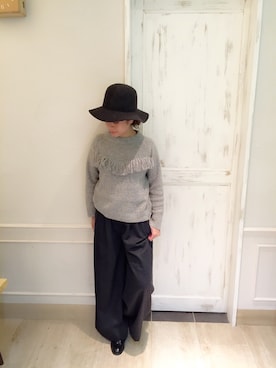 「Jeffrey Campbell（ジェフリーキャンベル）のアイテム」を使った、MINX河野 沙耶佳さん（レディース・154cm）の秋コーディネート